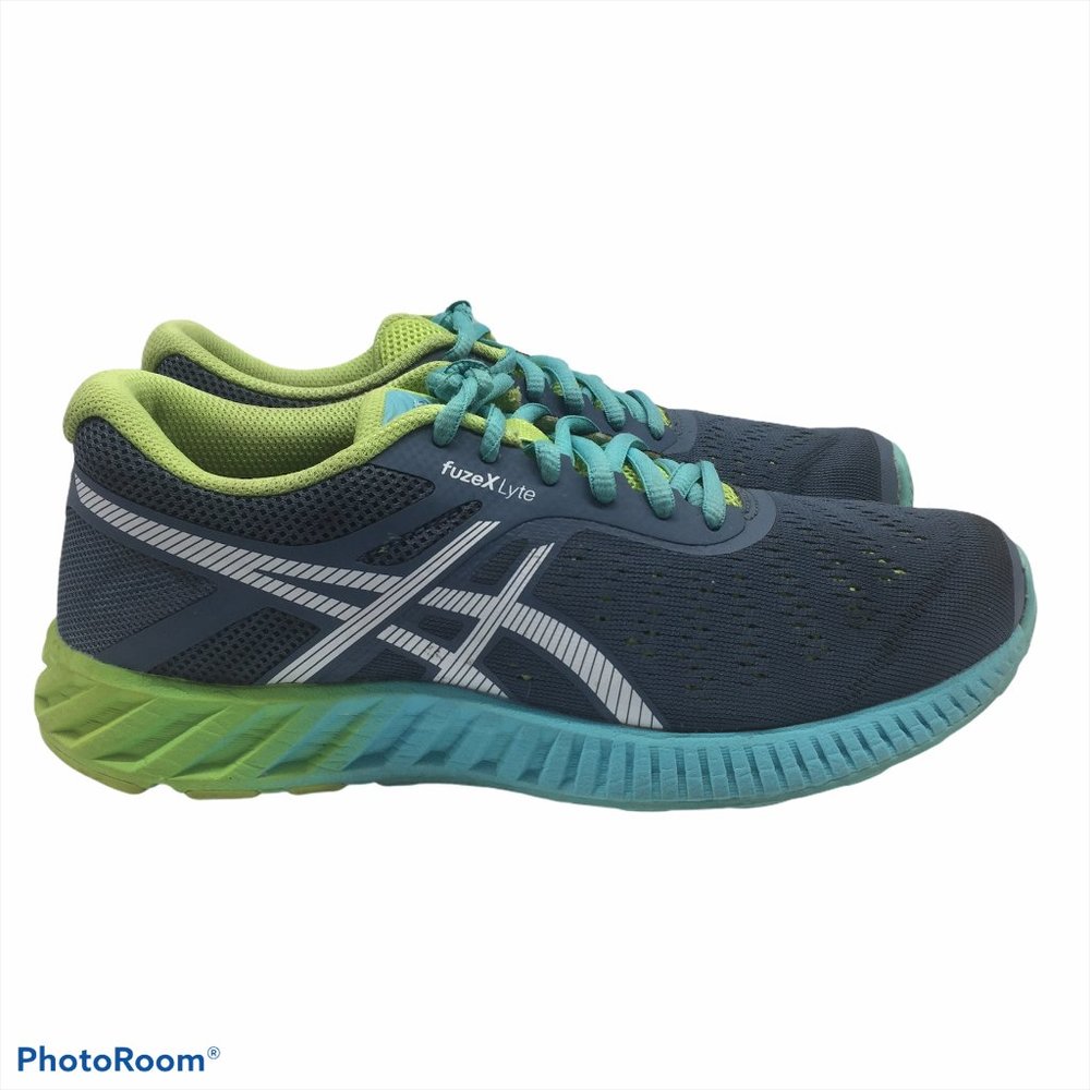 ASICS FUZE X LYTE Womens 6M Gray & Green Running